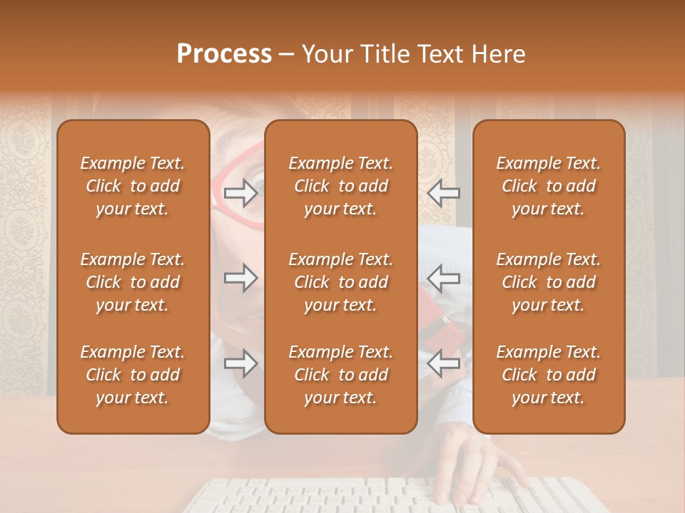 Keyboard Businessman Communication PowerPoint Template