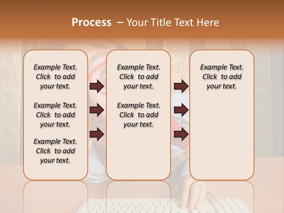 Keyboard Businessman Communication PowerPoint Template