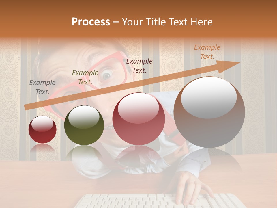 Keyboard Businessman Communication PowerPoint Template