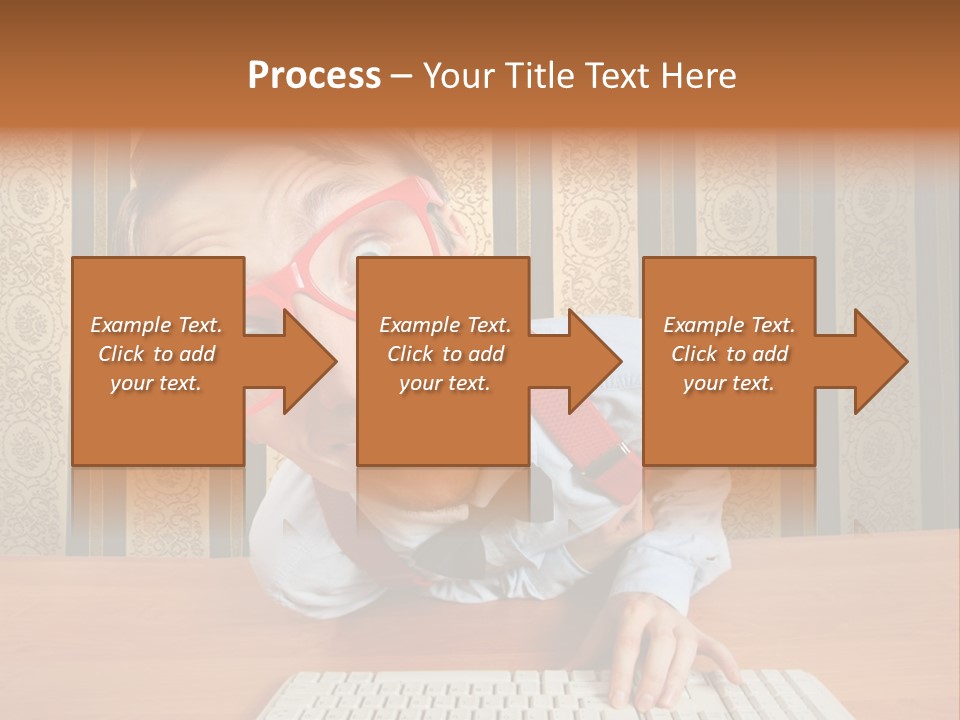 Keyboard Businessman Communication PowerPoint Template
