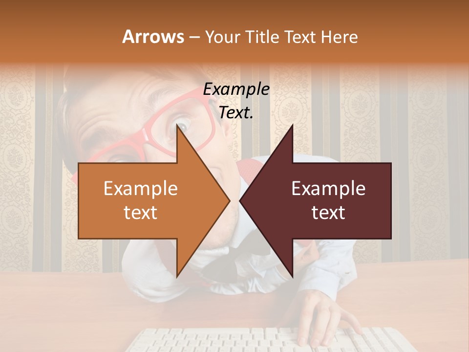 Keyboard Businessman Communication PowerPoint Template