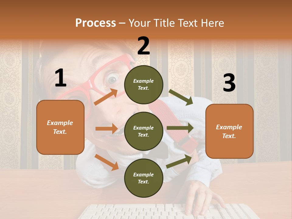 Keyboard Businessman Communication PowerPoint Template