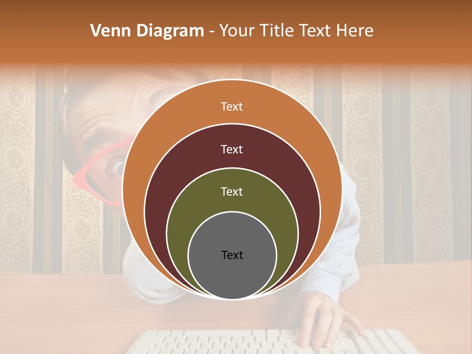 Keyboard Businessman Communication PowerPoint Template