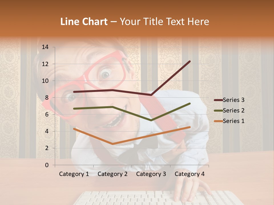 Keyboard Businessman Communication PowerPoint Template