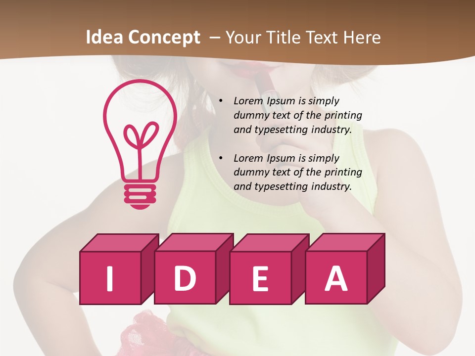 Young Expression Pink PowerPoint Template