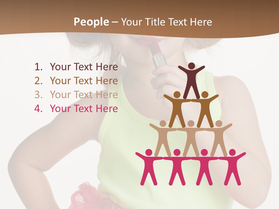 Young Expression Pink PowerPoint Template