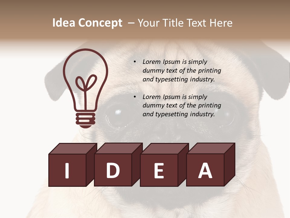 Small Tongue Hound PowerPoint Template