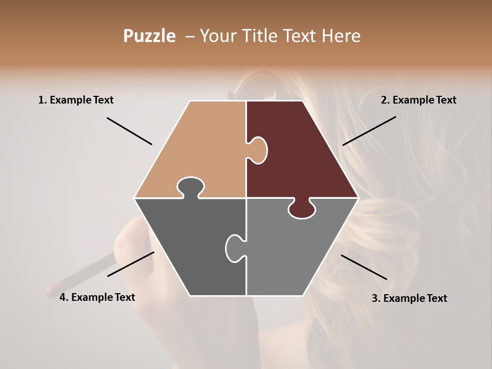Female Pencil Glasses PowerPoint Template