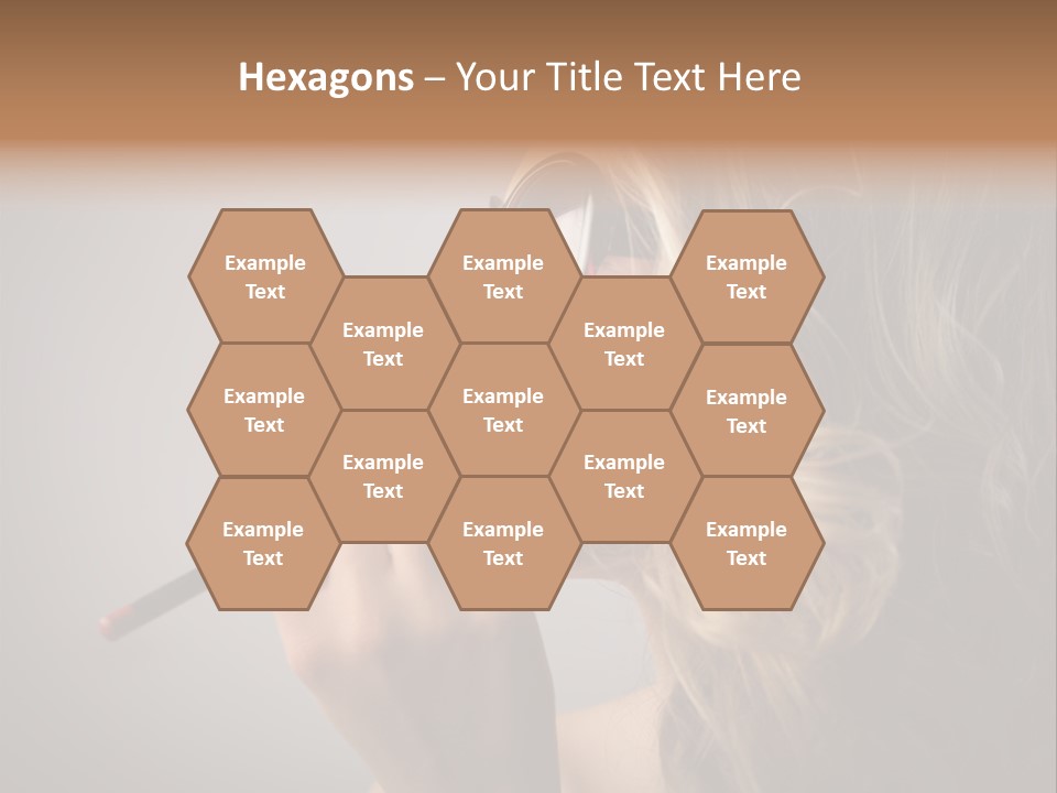 Female Pencil Glasses PowerPoint Template