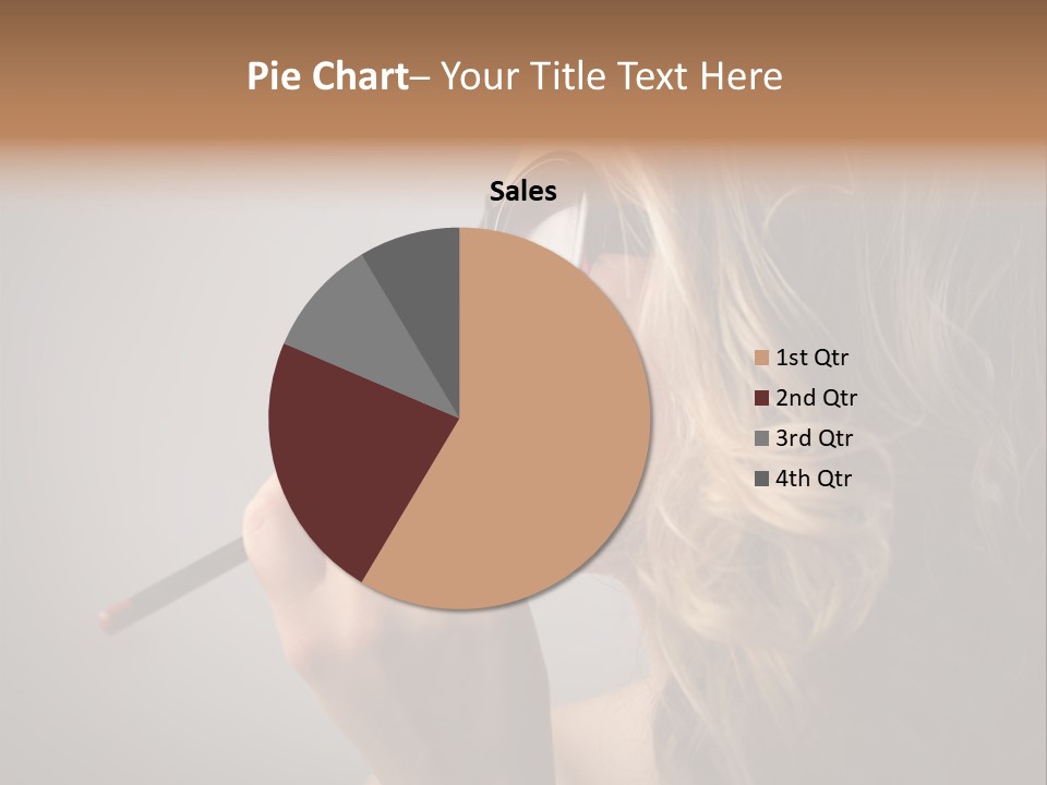 Female Pencil Glasses PowerPoint Template