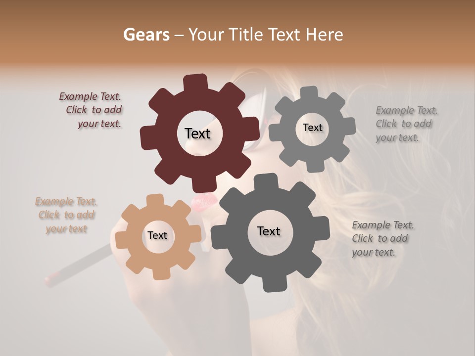 Female Pencil Glasses PowerPoint Template