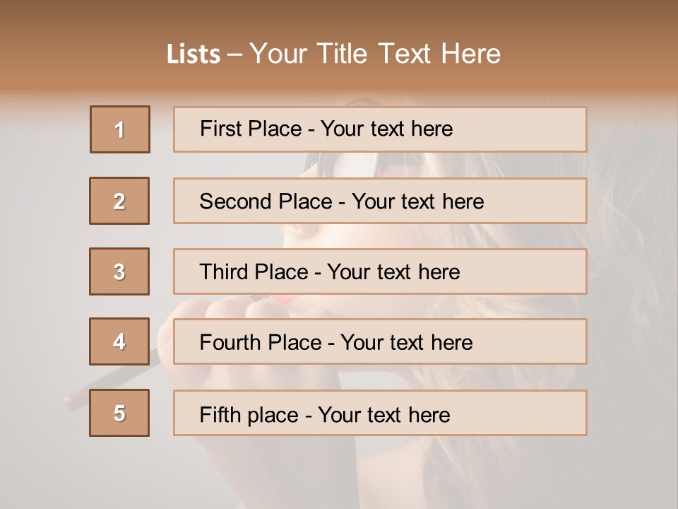 Female Pencil Glasses PowerPoint Template