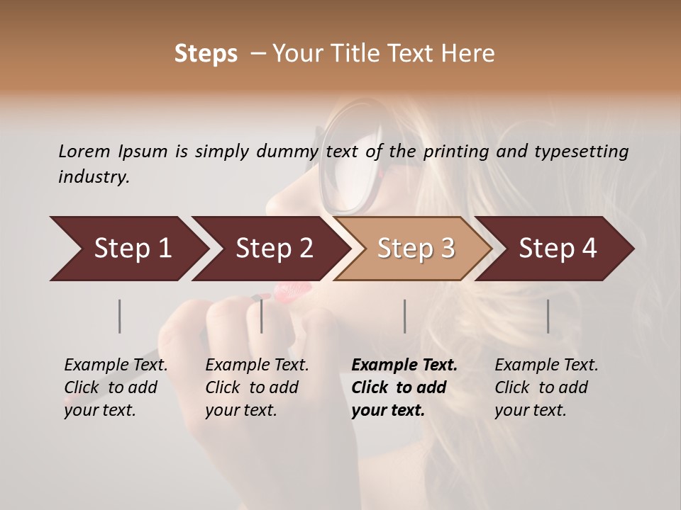 Female Pencil Glasses PowerPoint Template