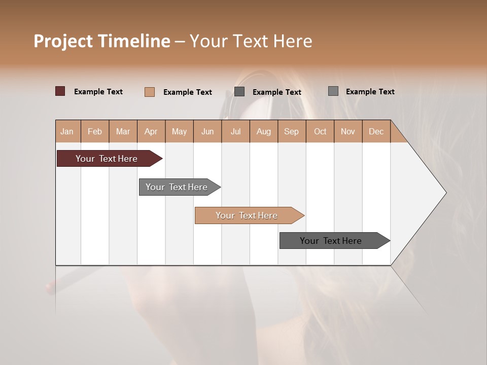 Female Pencil Glasses PowerPoint Template