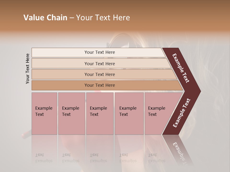 Female Pencil Glasses PowerPoint Template