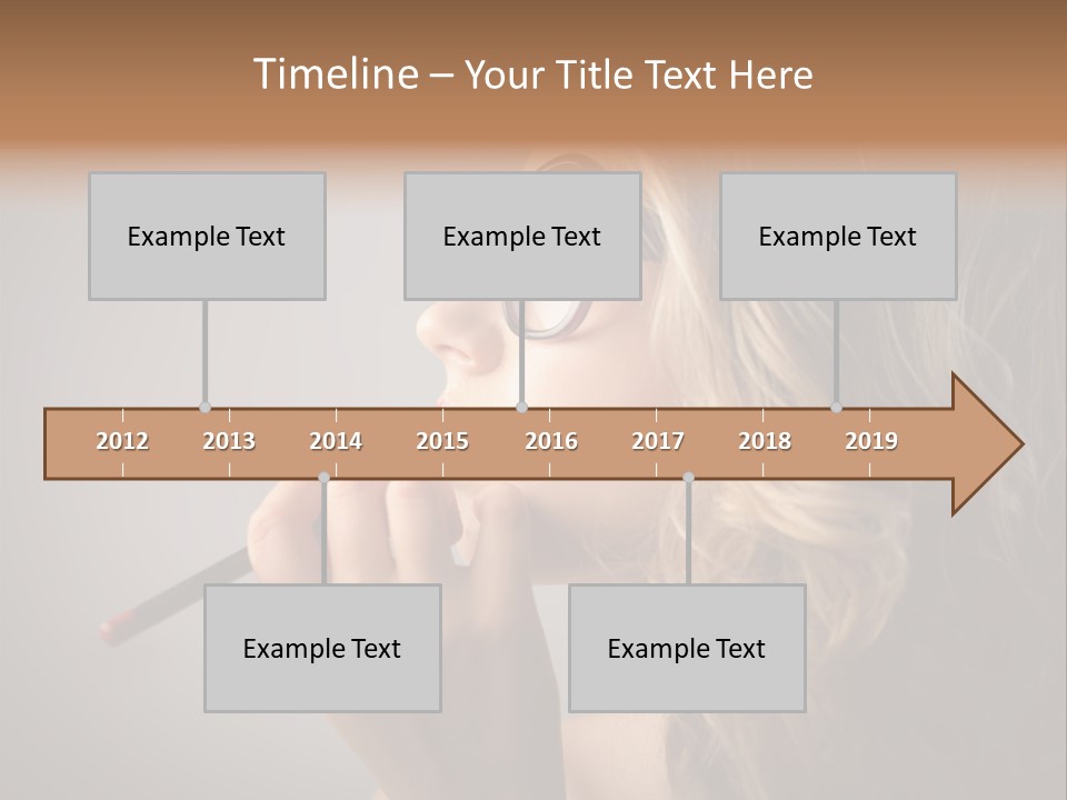 Female Pencil Glasses PowerPoint Template