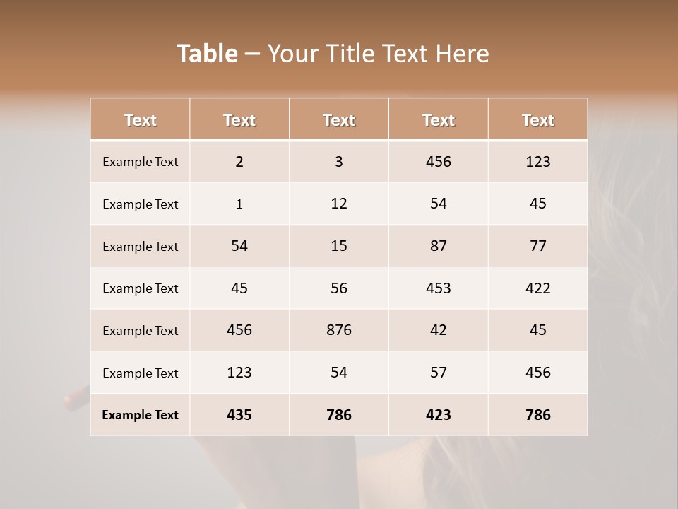 Female Pencil Glasses PowerPoint Template