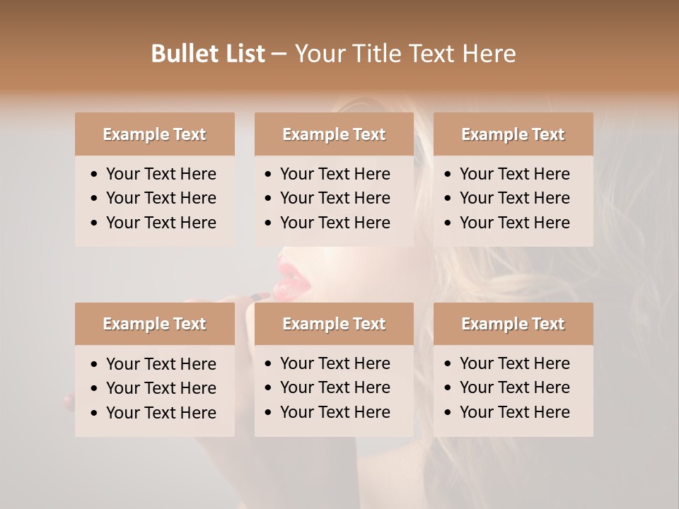 Female Pencil Glasses PowerPoint Template