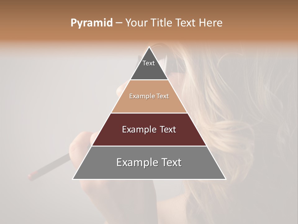 Female Pencil Glasses PowerPoint Template