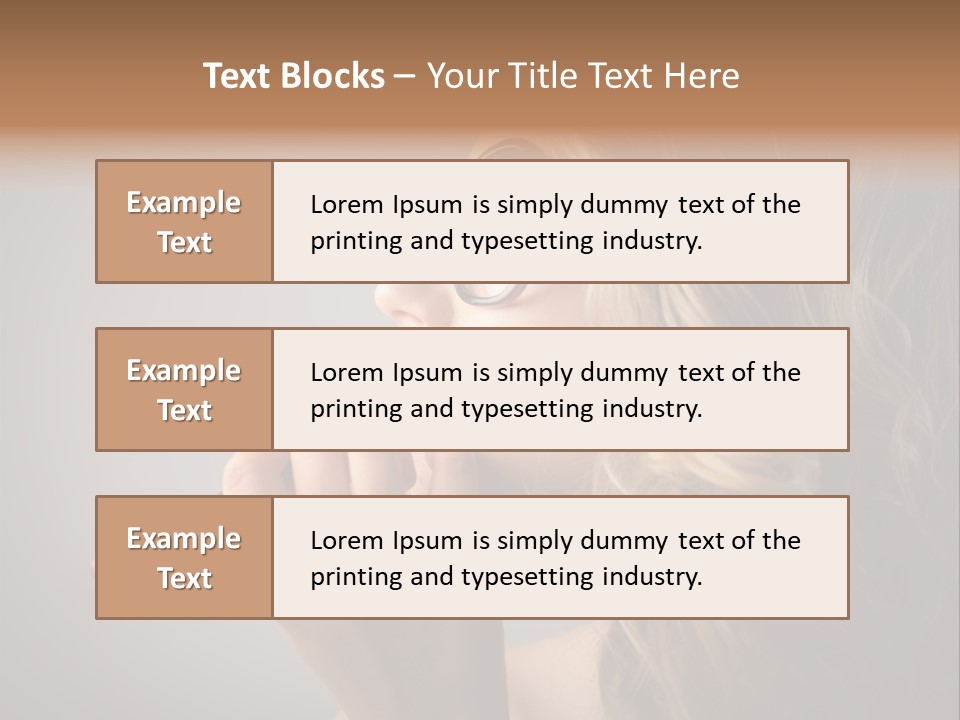 Female Pencil Glasses PowerPoint Template