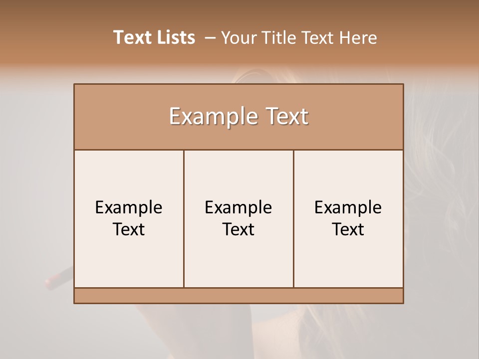 Female Pencil Glasses PowerPoint Template