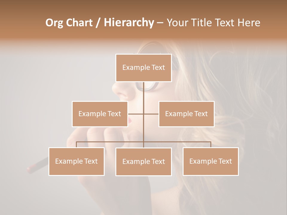 Female Pencil Glasses PowerPoint Template