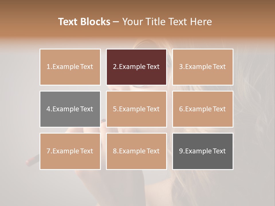 Female Pencil Glasses PowerPoint Template