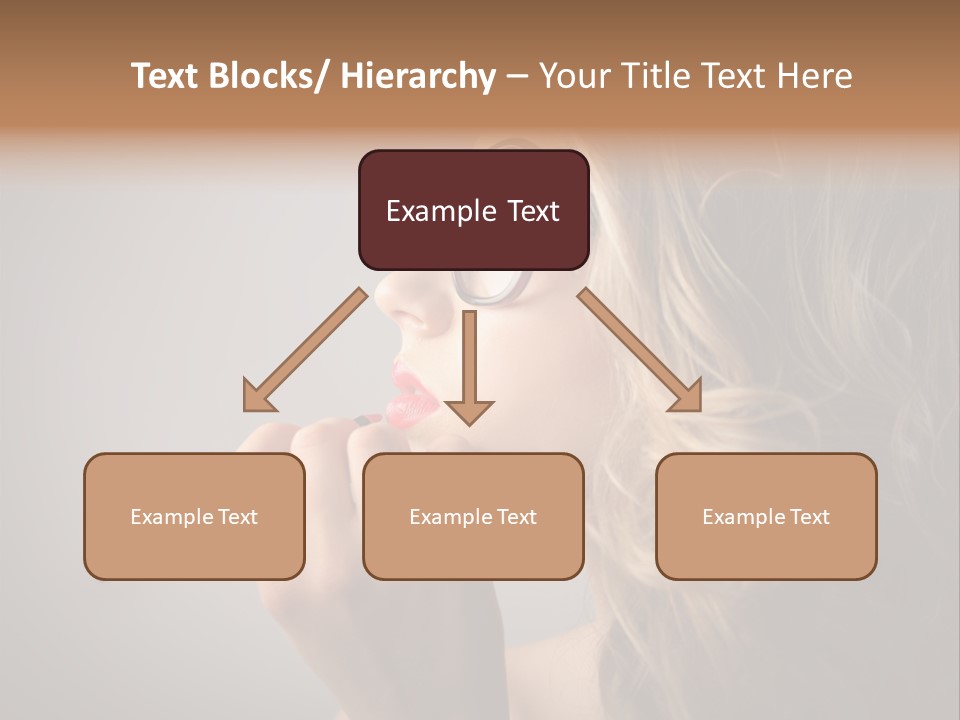 Female Pencil Glasses PowerPoint Template