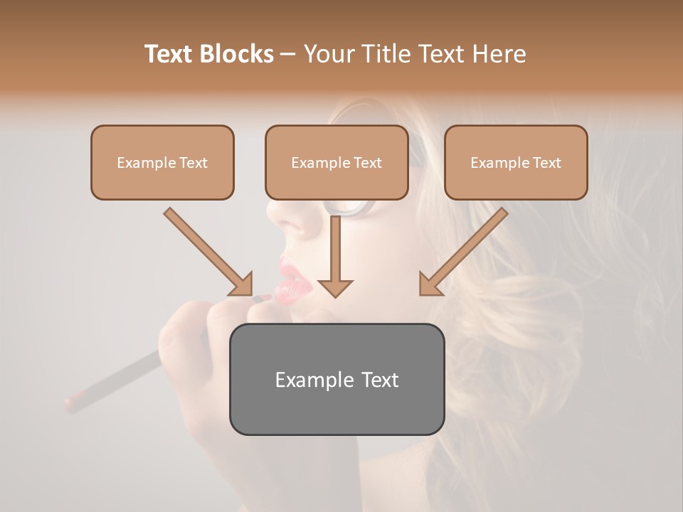 Female Pencil Glasses PowerPoint Template