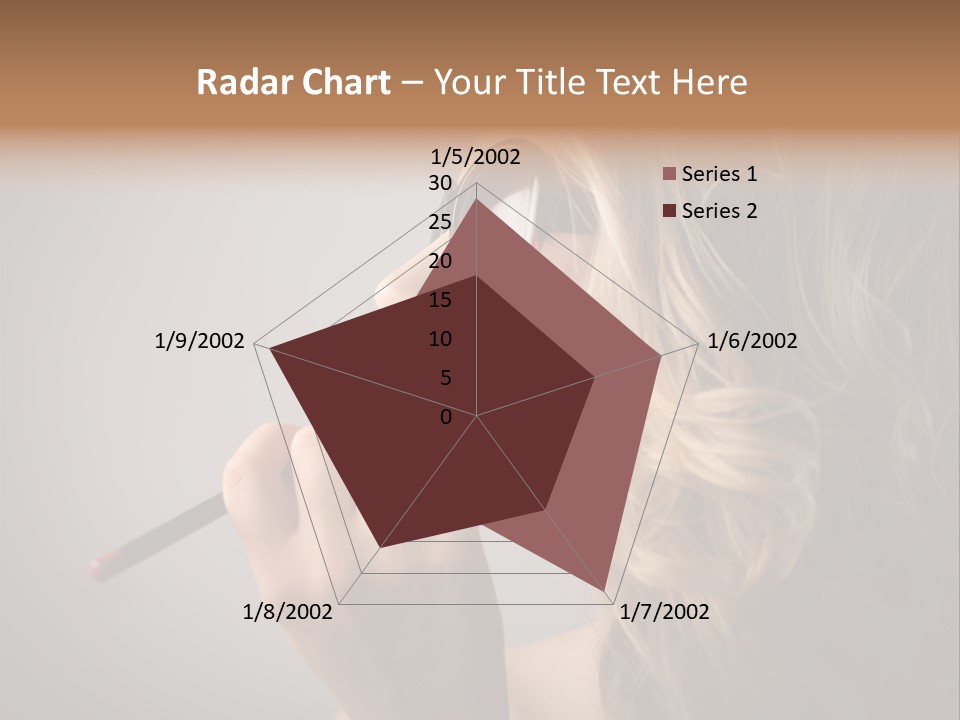 Female Pencil Glasses PowerPoint Template