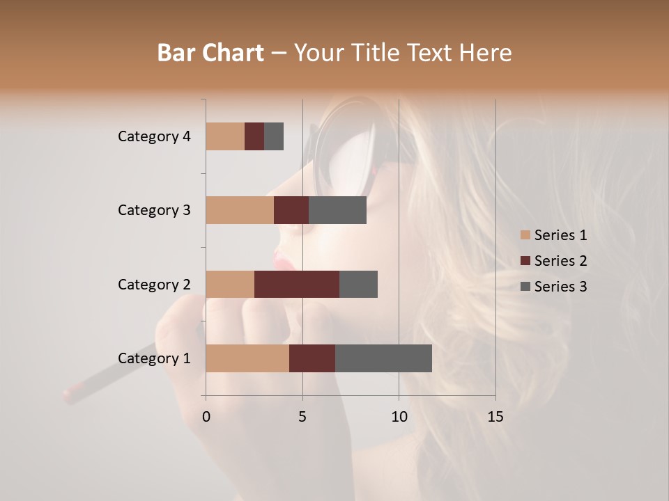 Female Pencil Glasses PowerPoint Template