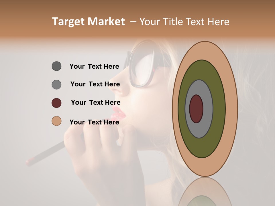 Female Pencil Glasses PowerPoint Template