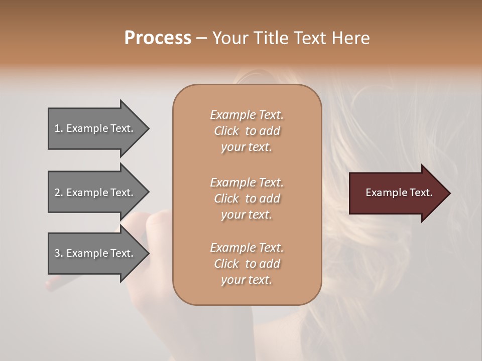 Female Pencil Glasses PowerPoint Template