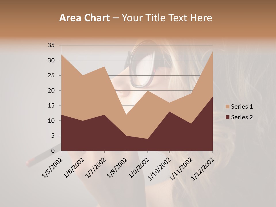 Female Pencil Glasses PowerPoint Template