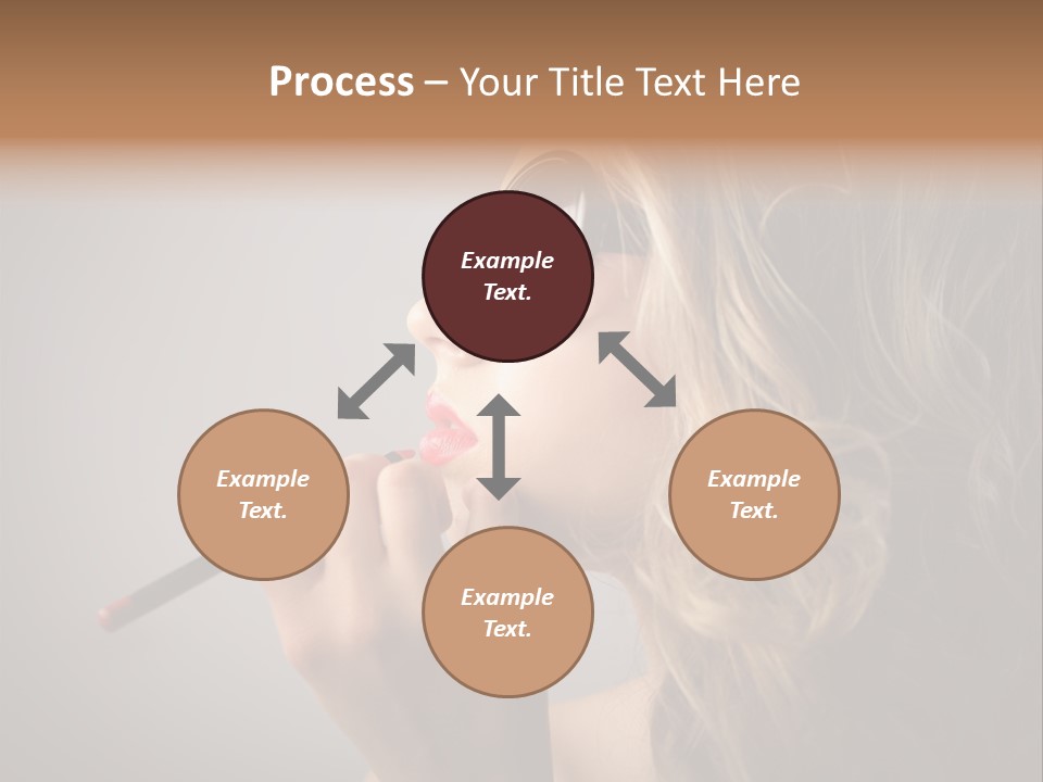 Female Pencil Glasses PowerPoint Template