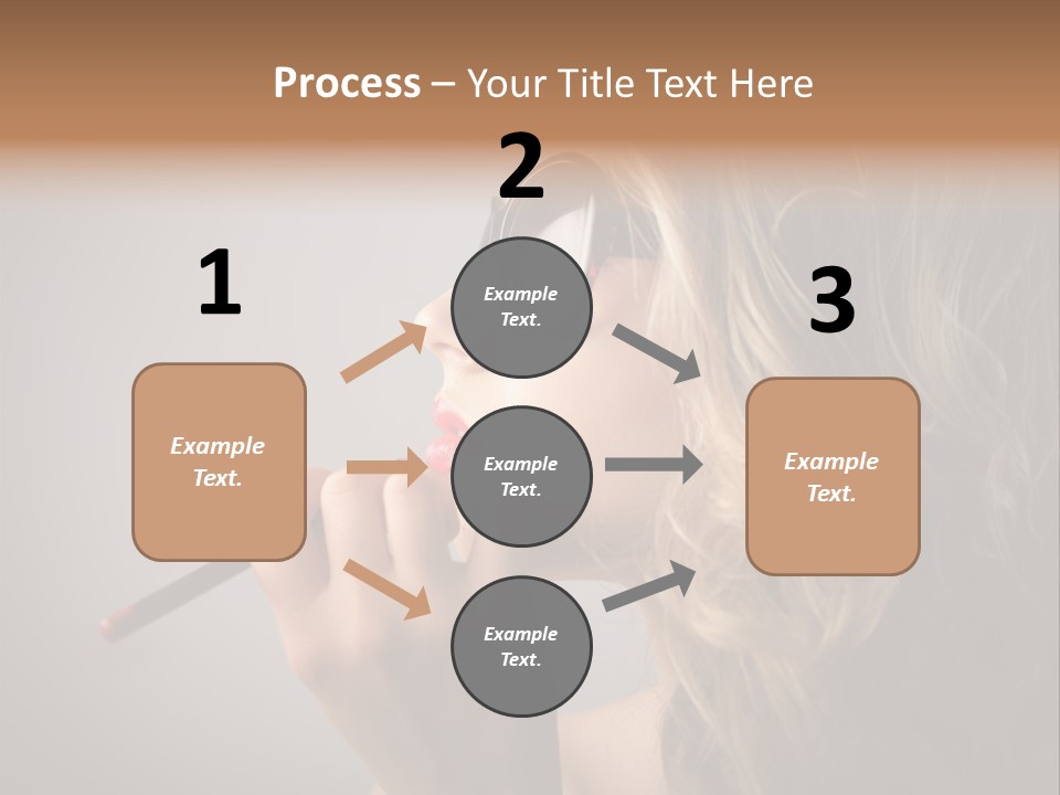 Female Pencil Glasses PowerPoint Template