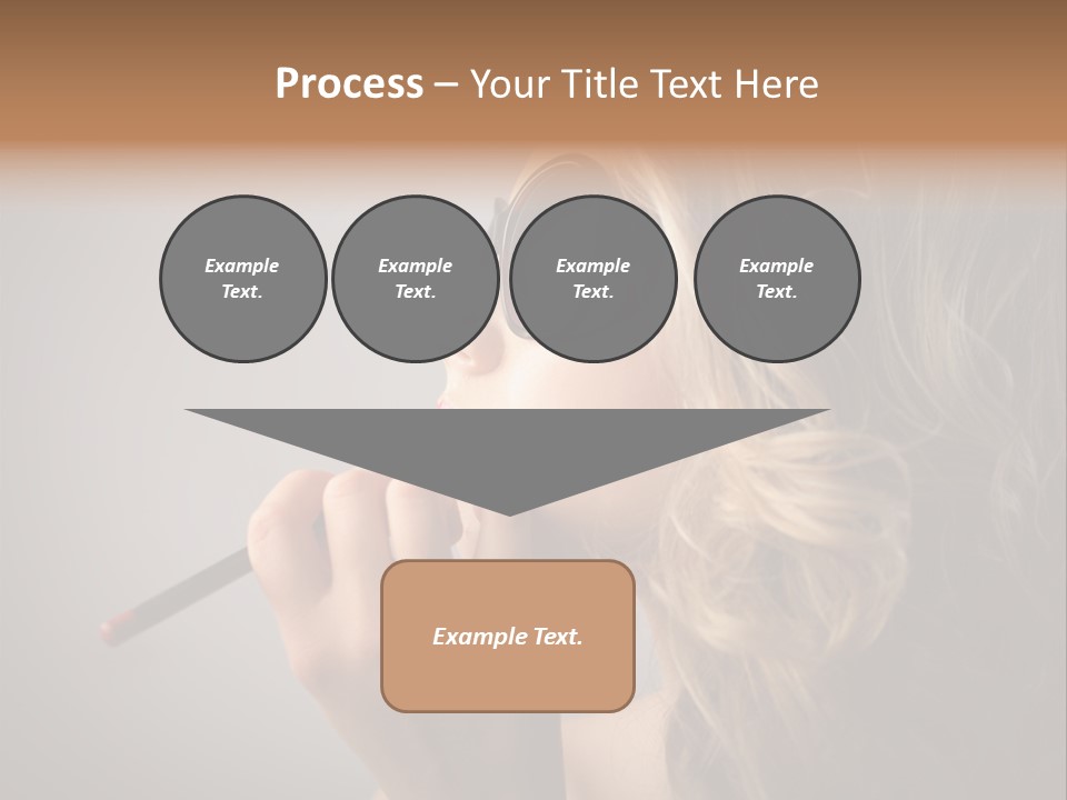 Female Pencil Glasses PowerPoint Template