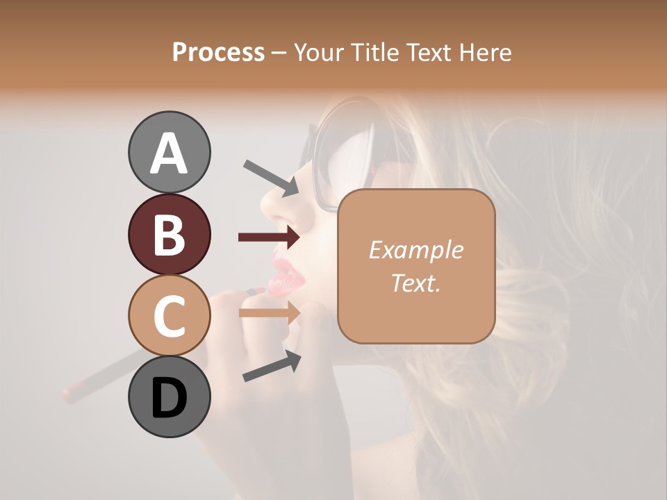Female Pencil Glasses PowerPoint Template