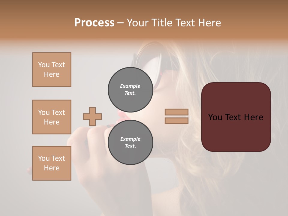 Female Pencil Glasses PowerPoint Template