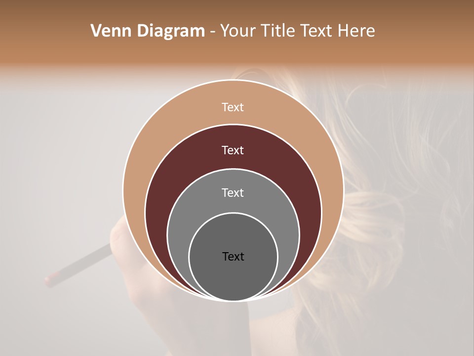 Female Pencil Glasses PowerPoint Template
