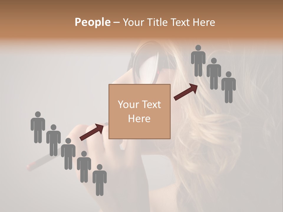 Female Pencil Glasses PowerPoint Template