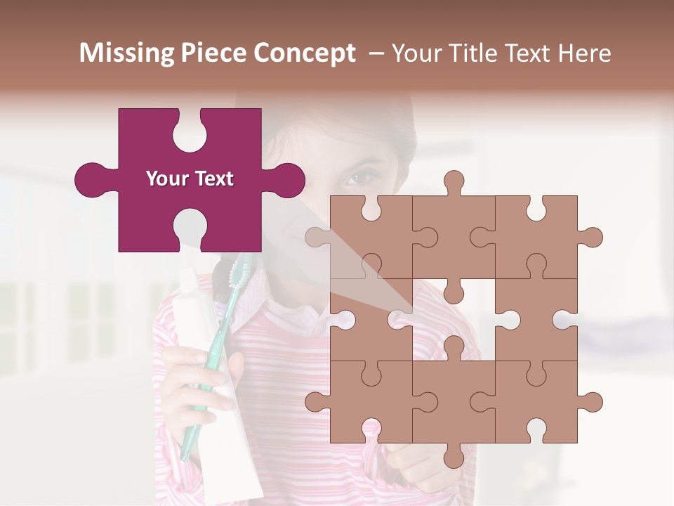 A Young Girl Holding A Toothbrush And Giving A Thumbs Up PowerPoint Template