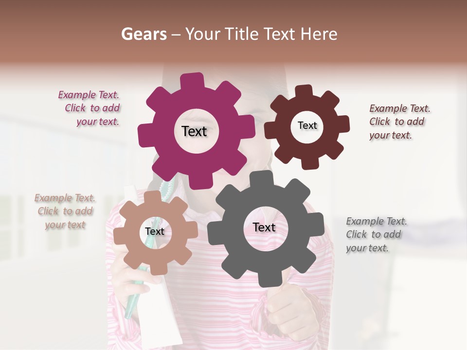 A Young Girl Holding A Toothbrush And Giving A Thumbs Up PowerPoint Template