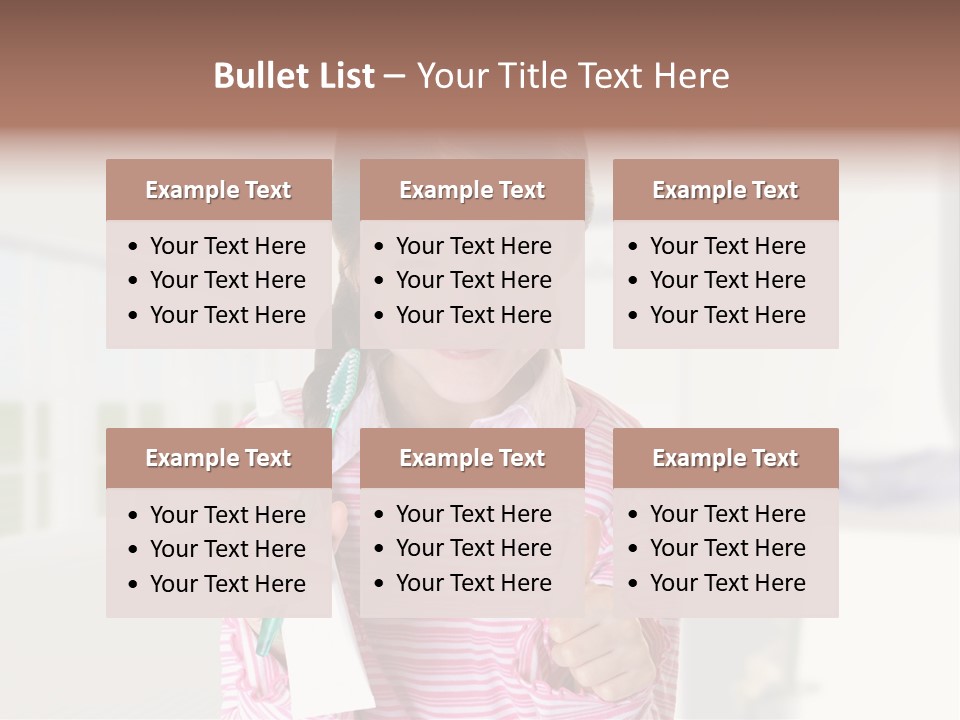 A Young Girl Holding A Toothbrush And Giving A Thumbs Up PowerPoint Template