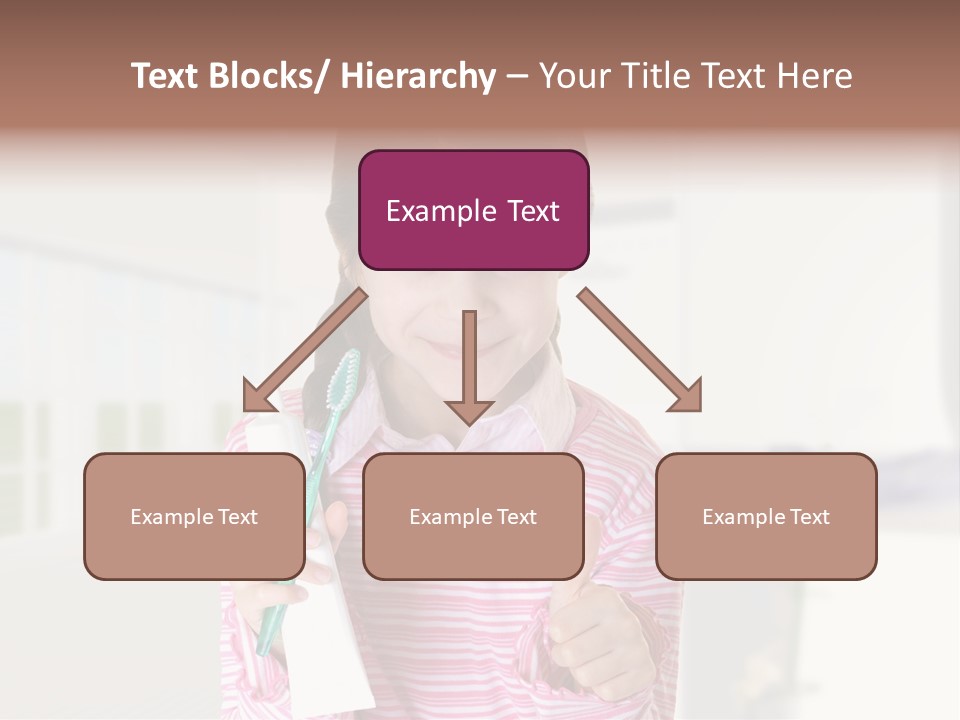 A Young Girl Holding A Toothbrush And Giving A Thumbs Up PowerPoint Template