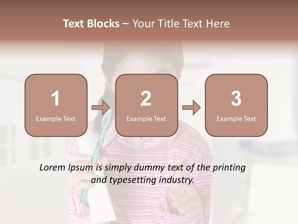 A Young Girl Holding A Toothbrush And Giving A Thumbs Up PowerPoint Template