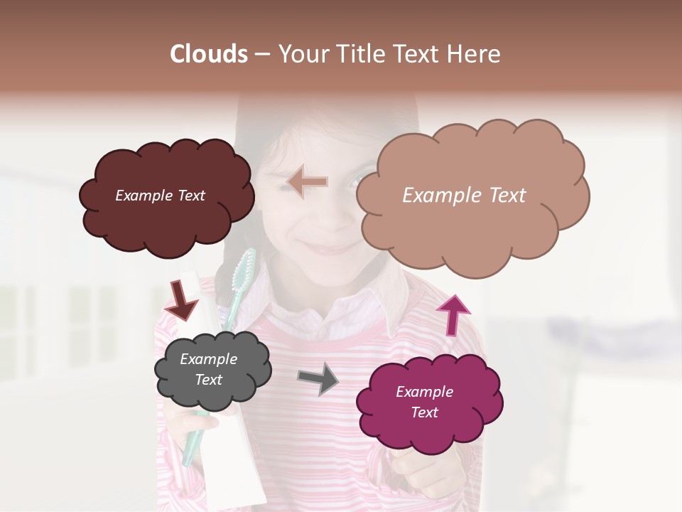 A Young Girl Holding A Toothbrush And Giving A Thumbs Up PowerPoint Template