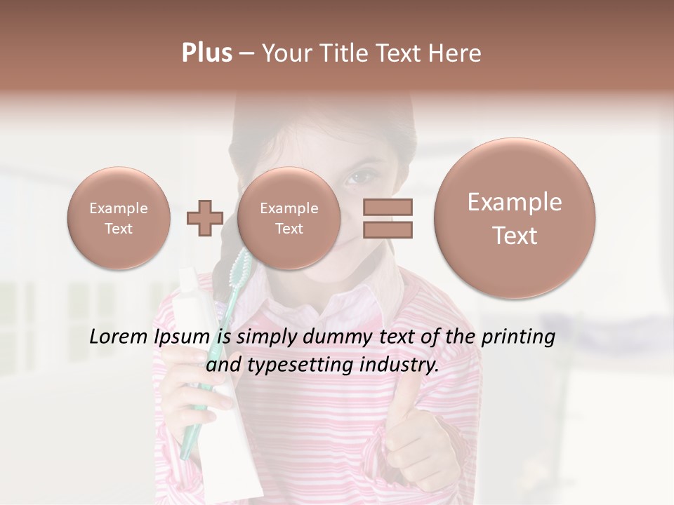 A Young Girl Holding A Toothbrush And Giving A Thumbs Up PowerPoint Template