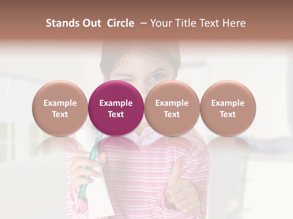 A Young Girl Holding A Toothbrush And Giving A Thumbs Up PowerPoint Template