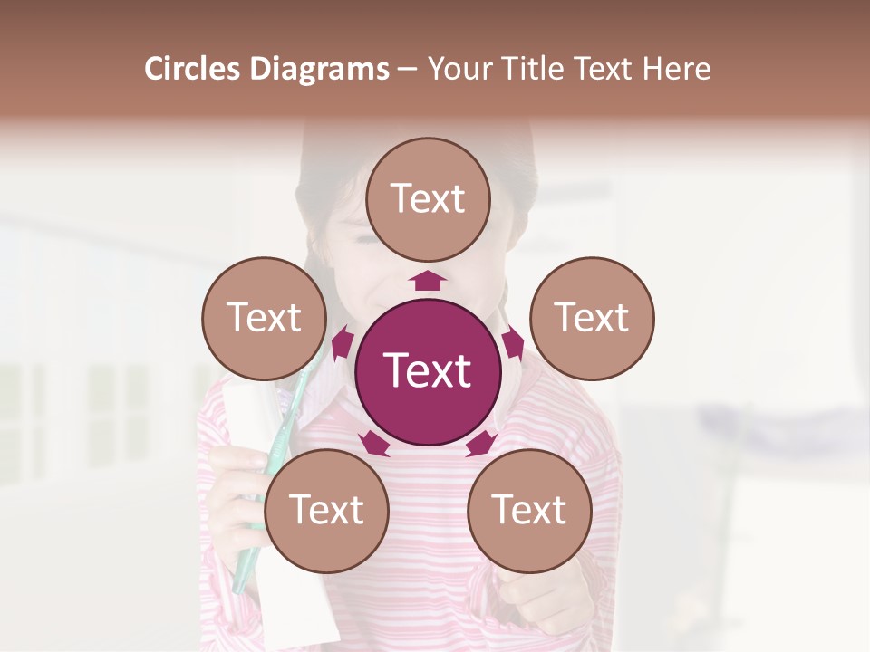 A Young Girl Holding A Toothbrush And Giving A Thumbs Up PowerPoint Template